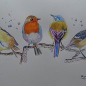 My project for course: Artistic Watercolor Techniques for Illustrating Birds. Traditional illustration, Watercolor Painting, Realistic Drawing, and Naturalistic Illustration project by bryanwoodward1 - 08.21.2022