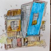 Meu projeto do curso: Desenho arquitetônico expressivo com marcadores coloridos. Sketching, Drawing, Architectural Illustration, Sketchbook, Ink Illustration, and Design project by Nuno Carlos - 08.21.2022