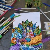 Mi proyecto del curso: Ilustración artística: dibuja tu imaginario. Traditional illustration, Painting, Creativit, Pencil Drawing, and Drawing project by Abi Hetcer - 08.21.2022