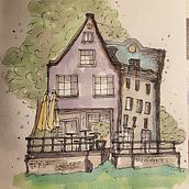 I ♡ Amsterdam: my 2' sketch . Un progetto di Architettura di Cristina Salmasi - 21.08.2022