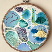 My project for course: Embroidery and Watercolor Basic Techniques. Un progetto di Pittura, Pittura ad acquerello, Ricamo e Textile Design di Deanna Shellard - 16.08.2022