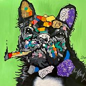 French Bulldog - Pop Art Painting. Painting project by Lauren Lauren - 08.19.2022