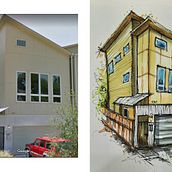 My project for course: Expressive Architectural Sketching with Colored Markers Ein Projekt aus dem Bereich Skizzenentwurf, Zeichnung, Architektonische Illustration, Sketchbook und Illustration mit Tinte von aubrey_laurence - 22.08.2022