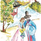 Mój projekt z kursu: Ilustracja akwarelą w stylu japońskim. Un proyecto de Ilustración tradicional, Dibujo y Pintura a la acuarela de Adriana Nowak - 22.08.2022