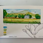 Mijn project van de cursus: Een reisschetsboekje maken met aquarel. Traditional illustration, Watercolor Painting, Architectural Illustration, and Sketchbook project by Lonneke Tap - 08.22.2022