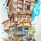 My project for course: Expressive Architectural Sketching with Colored Markers. Un proyecto de Bocetado, Dibujo, Ilustración arquitectónica, Sketchbook e Ilustración con tinta de Gi Milanetto - 22.08.2022
