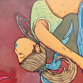 Mon projet du cours : Illustration artistique : dessinez votre imaginaire. Un projet de Illustration traditionnelle, Peinture, Créativité, Dessin au cra, on , et Dessin de christine_jobin - 22.08.2022