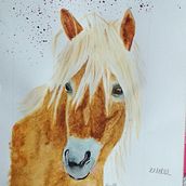 Mon projet du cours : Portraits expressifs d'animaux à l'aquarelle. Traditional illustration, Watercolor Painting, Realistic Drawing, and Naturalistic Illustration project by regine.ledantec - 08.23.2022