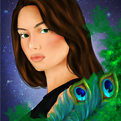 Meu projeto do curso: Retrato digital no Photoshop com um toque de fantasia. Traditional illustration, Drawing, Digital Illustration, Portrait Drawing, Digital Drawing, and Digital Painting project by isabelacribeiro122 - 08.20.2022
