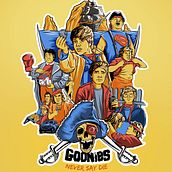 Goonies tribute poster. Vector Illustration, Poster Design, and Digital Illustration project by Jenny Jones - 08.17.2022