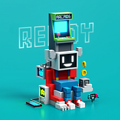 Zona Arcade. 3D, Traditional illustration, and Character Design project by William Santacruz - 08.23.2022