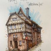 Expressive Architekturskizzen mit Markern 3. Traditional illustration, Architectural Illustration, Drawing, Sketchbook, and Sketching project by Stephan B. - 08.23.2022