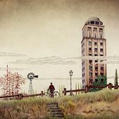 Serie de dibujos "Jardines de Magritte".. Traditional illustration, L, scape Architecture, and Drawing project by José Luis Ferrando Viñola - 08.23.2022