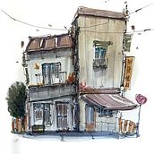 Mi proyecto del curso: Dibujo arquitectónico expresivo con marcadores de colores Ein Projekt aus dem Bereich Skizzenentwurf, Zeichnung, Architektonische Illustration, Sketchbook und Illustration mit Tinte von David Pallarès - 23.08.2022