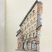 My project for course: Expressive Architectural Sketching with Colored Markers. Sketching, Drawing, Architectural Illustration, Sketchbook & Ink Illustration project by Larry Shuman - 08.23.2022