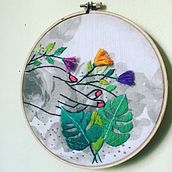 Florecer en vida . Embroider project by Camila Muñoz Bozo - 08.24.2022