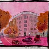 My project for course: Gouache Painting of Urban Landscapes. Un progetto di Illustrazione tradizionale, Pittura e Pittura gouache di Trena - 24.08.2022