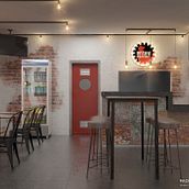 Wing Factory - Restaurante de alitas en Surco . Design, Interior Design, Furniture Design, Making, and 3D project by Paola Ramirez Chuman - 08.24.2022