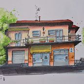 Il mio progetto del corso: Disegno architettonico espressivo con pennarelli colorati. Sketching, Drawing, Architectural Illustration, Sketchbook & Ink Illustration project by Martina Govoni - 08.20.2022