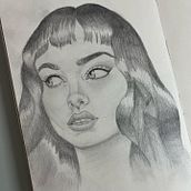 Rostro con mirada a un lado. Projekt z dziedziny Trad, c i jna ilustracja użytkownika Elizabeth Zambrano - 25.08.2022