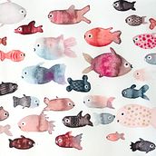 Fish. Ilustração tradicional projeto de Eva Kadar - 25.08.2022