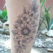 Mi proyecto del curso: Tatuaje botánico con puntillismo. Traditional illustration, Tattoo Design, and Botanical Illustration project by imcclaud_cp - 08.25.2022