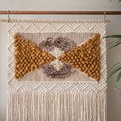My project for course: Intro to Macraweaving: Make a Wall Hanging. Accessor, Design, Interior Design, Decoration, Fiber Arts, Macramé, Weaving, and Textile Design project by Fanny Zedenius - 08.25.2022