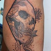 Calavera en blackwork. Un progetto di Design di tatuaggi di Jorge David Hernández del Razo - 10.11.2021
