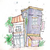 Dibujo arquitectónico expresivo con marcadores de colores Ein Projekt aus dem Bereich Traditionelle Illustration und Architektur von danieljmut - 25.08.2022
