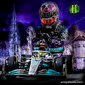 Poster gran premio de Bélgica F1 2022. Photograph, Photograph, Post-production, VFX, Photo Retouching, Fine-Art Photograph, Photographic Composition, and Photomontage project by Hibrand Muñoz - 08.26.2022