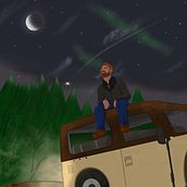 Cielo Estrellado. Traditional illustration, and Digital Drawing project by Vicente Miño Ibarra - 08.27.2022