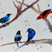 My project for course: Artistic Watercolor Techniques for Illustrating Birds. Traditional illustration, Watercolor Painting, Realistic Drawing, and Naturalistic Illustration project by raquel27alva - 08.27.2022