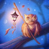 Mi proyecto del curso: Buhito (Sandriwi López). Traditional illustration, Character Design, Drawing, Digital Illustration, Stor, telling, and Narrative project by Sandra López Romarís - 08.27.2022
