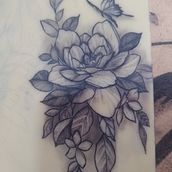 Mi proyecto del curso: Tatuaje botánico con puntillismo. Un proyecto de Ilustración tradicional, Diseño de tatuajes e Ilustración botánica de Alexander Velasquez - 27.08.2022