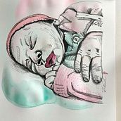 Appena nata💗cuore di ziaSIL. Traditional illustration project by Silvia Marinozzi - 08.28.2022