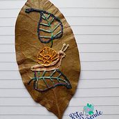 Meu projeto do curso: Bordado com materiais orgânicos alternativos. Un projet de Broderie , et Design textile de Rita Resende - 23.08.2022