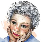 My project for course: Illustrated Portrait in Watercolor . Ilustrasi tradisional, Seni Rupa, Lukisan, Menggambar, Lukisan Cat Air, Menggambar Potret, Dan Menggambar Artistik proyek oleh lauravillafani - 08.28.2022