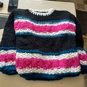 Mi proyecto del curso: Introducción al tejido de punto de prendas oversize. Un projet de Création d'accessoires, St, lisme, Art textile , et Tricot de Viviana Andrea Escudé - 24.08.2022