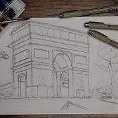 My project: Architectural drawing with watercolor and ink_Nuria Marengo. Un proyecto de Bocetado, Dibujo, Pintura a la acuarela, Ilustración arquitectónica, Sketchbook e Ilustración con tinta de Nuria Marengo - 29.08.2022