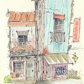 My project for course: Expressive Architectural Sketching with Colored Markers. Sketching, Drawing, Architectural Illustration, Sketchbook & Ink Illustration project by Jeff Hawkins - 08.28.2022