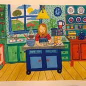 My project for course: Exploratory Sketchbook: Find Your Drawing Style. Country Kitchen, Kitchen in the country. Traditional illustration, Sketching, Creativit, Drawing, Watercolor Painting, Sketchbook, and Gouache Painting project by Melanie See - 08.29.2022