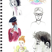 My project for course: Illustration Techniques to Unlock your Creativity. Design, Traditional illustration, Fine Arts, Painting, Creativit, Creating with Kids, and Sketchbook project by Clara Qualls - 08.29.2022