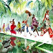 Bal Harbour Shops Creative Challenge. Un proyecto de Ilustración tradicional y Pintura a la acuarela de Victoria Tentler-Krylov - 29.08.2022