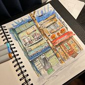 Architectural journey, the path toward a better selfesteem. Sketching, Drawing, Architectural Illustration, Sketchbook & Ink Illustration project by Yannick Poirier - 08.07.2022