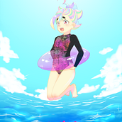 Las vacaciones de Tania. Traditional illustration, and Digital Drawing project by rumblestar2077 - 05.01.2022