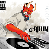 DJ Akuma. Ilustração tradicional, Design, Design de personagens, Desenho e Ilustração digital projeto de Ailen María Salvucci Arrascaeta - 23.04.2021
