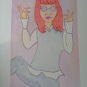 Meu projeto do curso: Desenho fanart com aquarela e lápis de cor. Traditional illustration, Painting, Watercolor Painting, Portrait Drawing, Children's Illustration, and Colored Pencil Drawing project by Mariana RG Moura - 08.29.2022