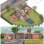 Meu projeto do curso: Ilustração digital de projetos arquitetônicos. Un proyecto de Arquitectura, Paisajismo, Ilustración digital, Arquitectura digital e Ilustración arquitectónica de Mariana Souza - 29.08.2022