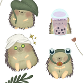 My project for course: Kawaii Illustration: Create Charming Characters. Traditional illustration, Character Design, and Manga project by Franciele Feijó - 08.30.2022