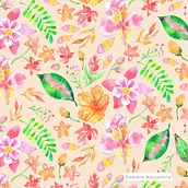 Mi proyecto del curso: Diseño de estampados con la técnica del tresbolillo. Projekt z dziedziny Trad, c, jna ilustracja, Pattern design i Stemple użytkownika Daniela Bouroncle - 31.08.2022